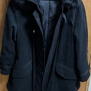 Women's Elegant Black Field Coat